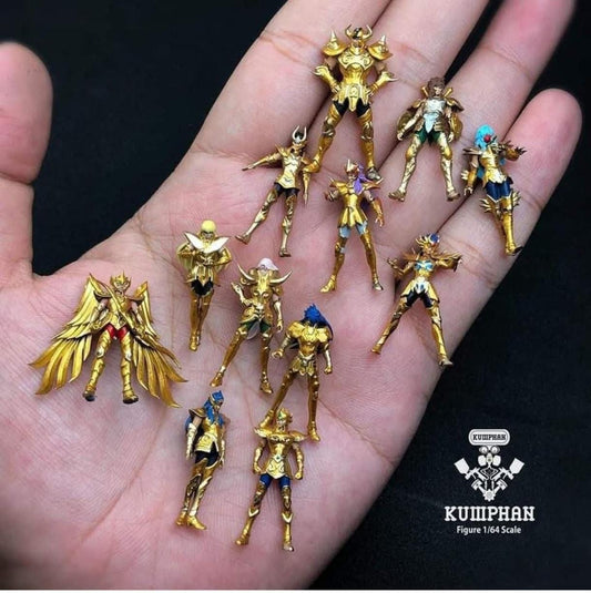 Caballeros del Zodiaco - Caballeros Dorados Minis 3cm,  Bundle 12pzs