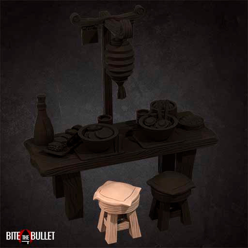 Bite the Bullet - Terrain, Scenery Ramen Shop - Japanese Bullet Town March 2022