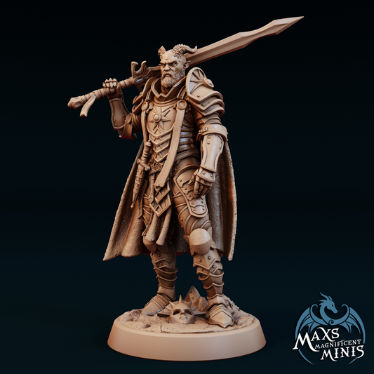 Max Magnificent Minis - Casthos The Golden,  Tiefling Paladin - Welcome Pack
