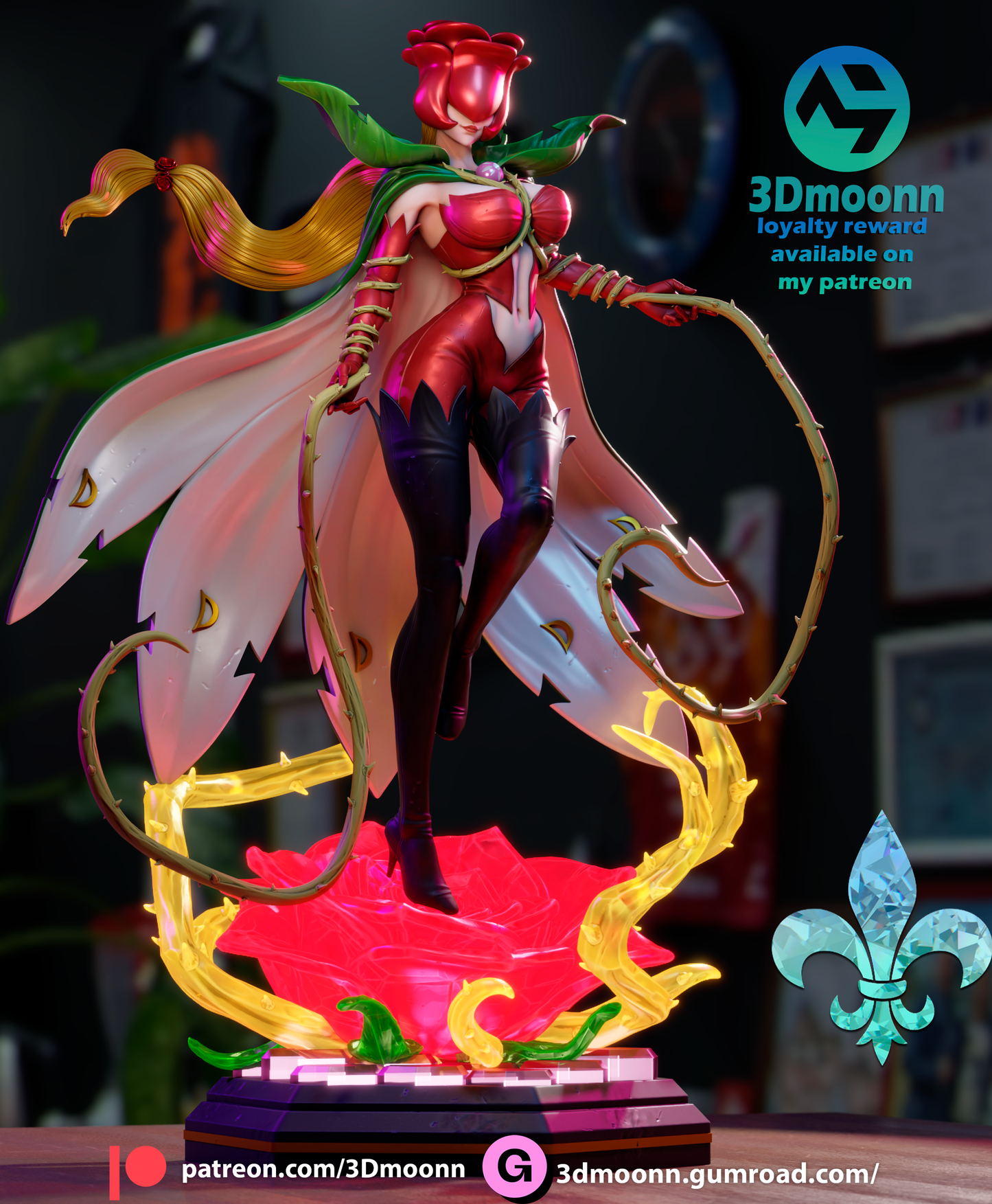 3D.Moonn - Rosemon, DIgimon - Loyalty Reward