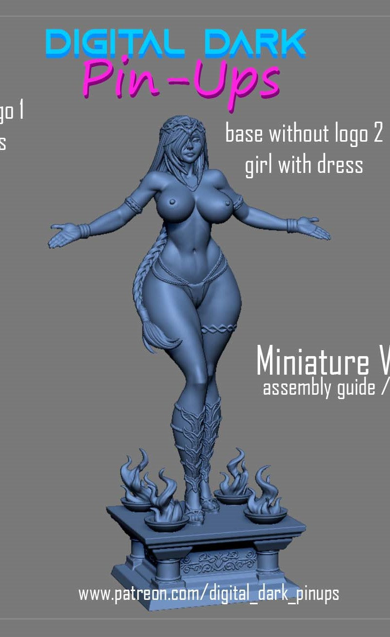 Digital Dark Pin Ups - Queen Marika, Elden RIng