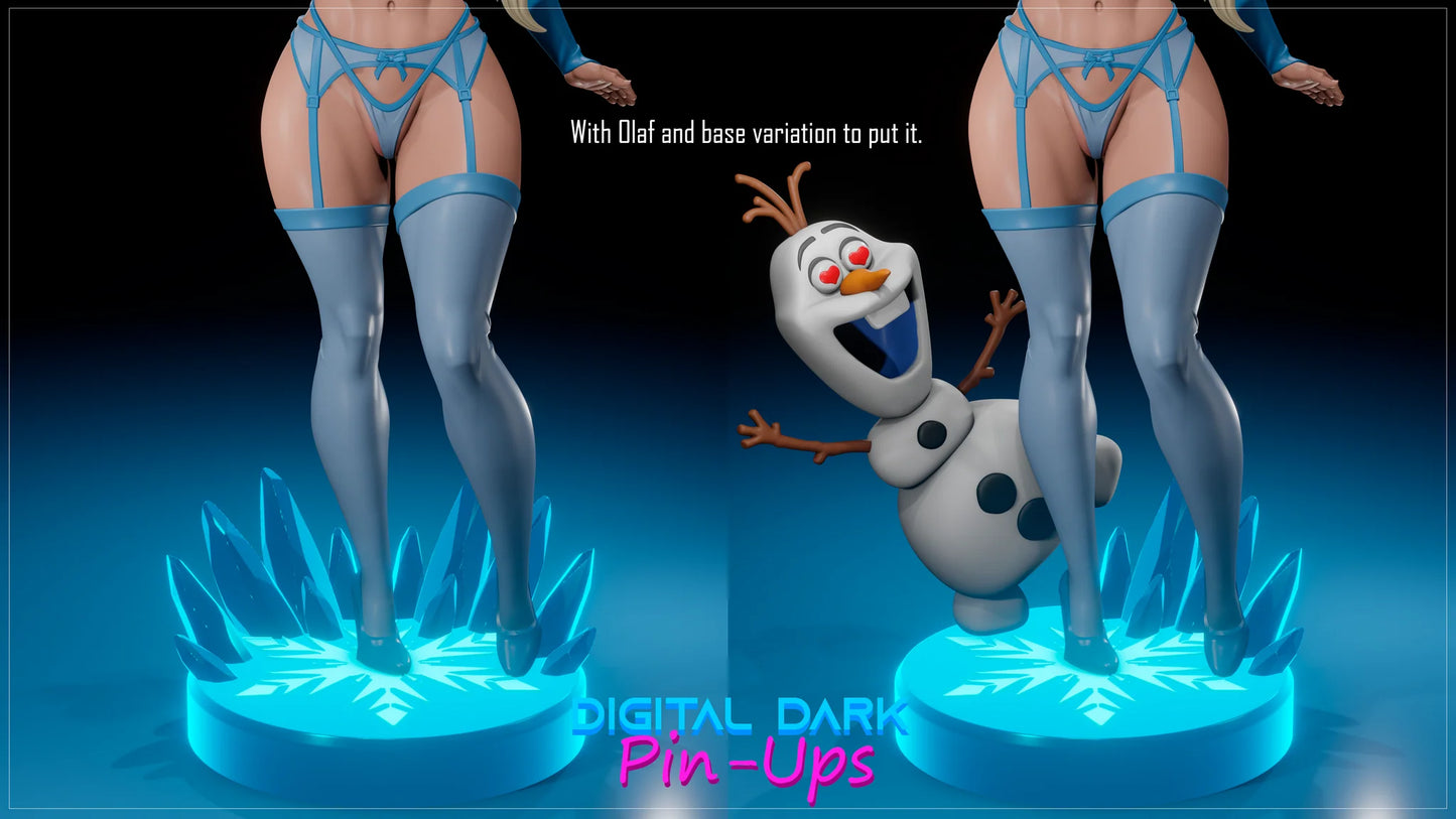 Digital Dark Pin Ups - Elsa, Frozen