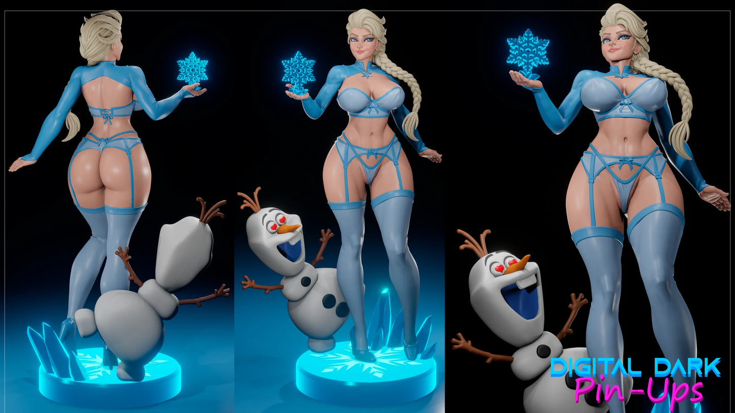 Digital Dark Pin Ups - Elsa, Frozen