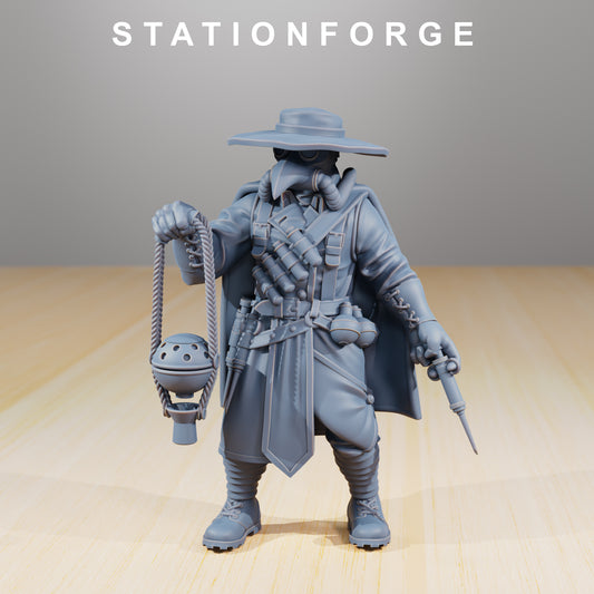 Station Forge - Plague Doctor, GrimGuard The Exorcists, Astra Militarum - 2024 September