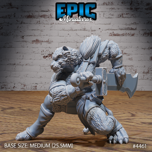 Epic Miniatures - Tiger Folk Tabaxi Adventurer Attack - Serpents Rage 2024 May #4461