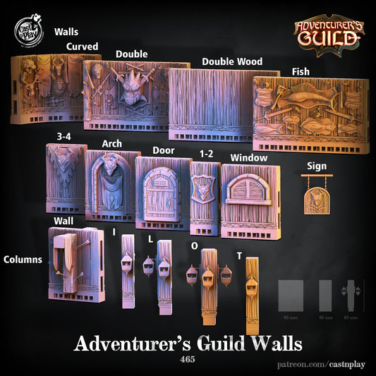 Cast n Play - Terrain Walls, Adventurers Guild 2021 December