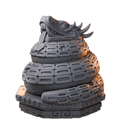 Loot Studio - Deity Statue 3, 5x5cm Terrain - Tomb of the Serpent God 2025 June