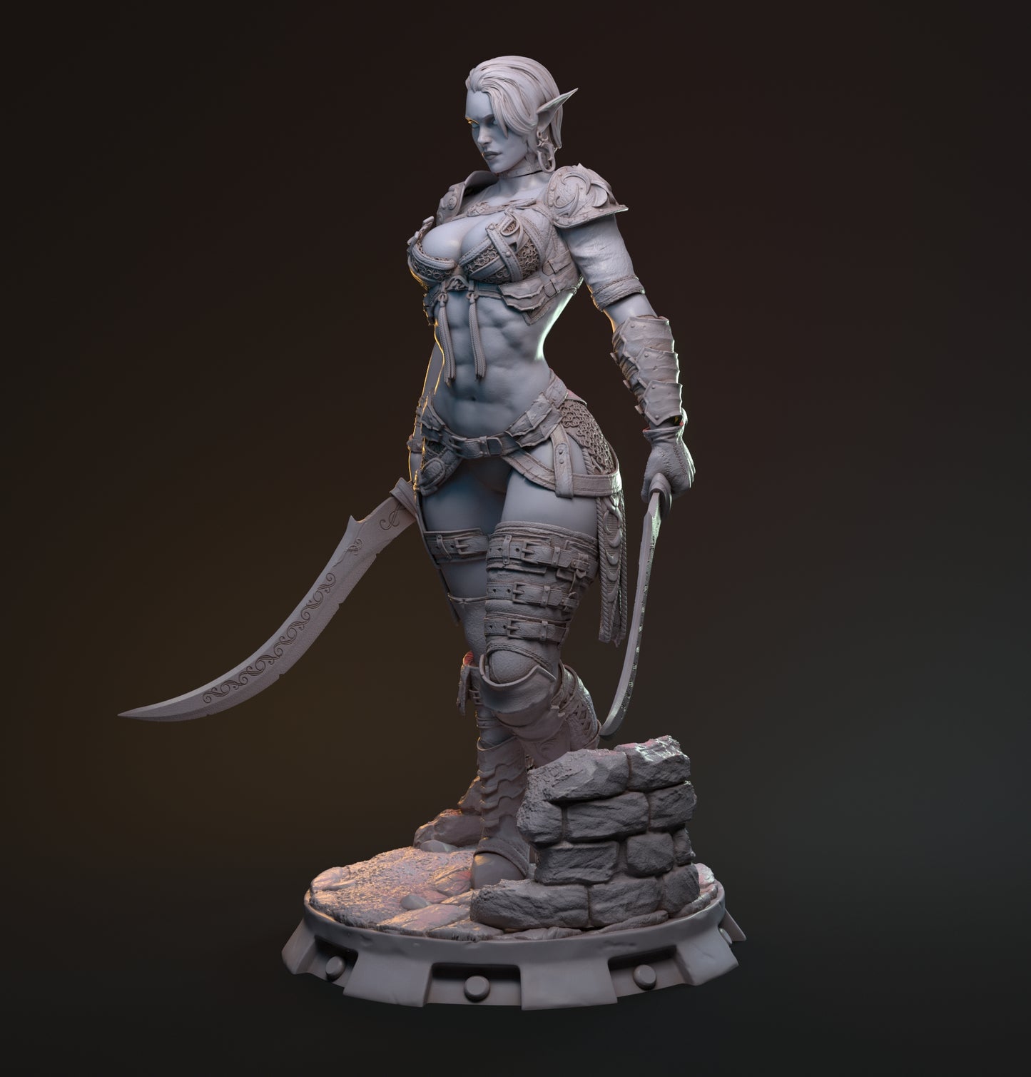 MythRealms - Hanza Female Drow Ranger 35mm / 75mm