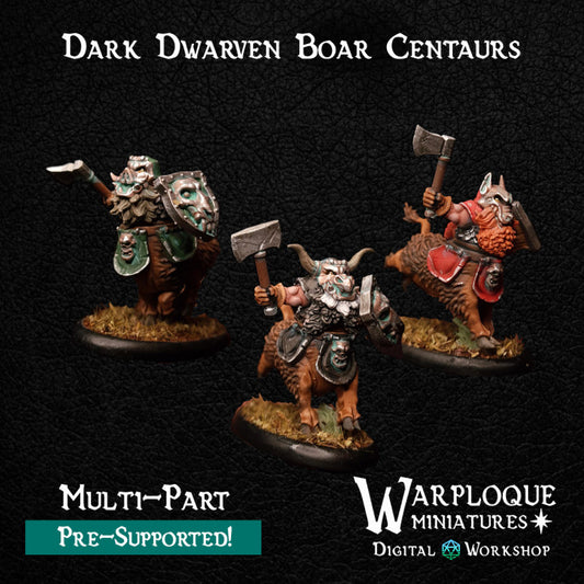 Warploque Miniatures - Dark Dwarf Boar Centaurs
