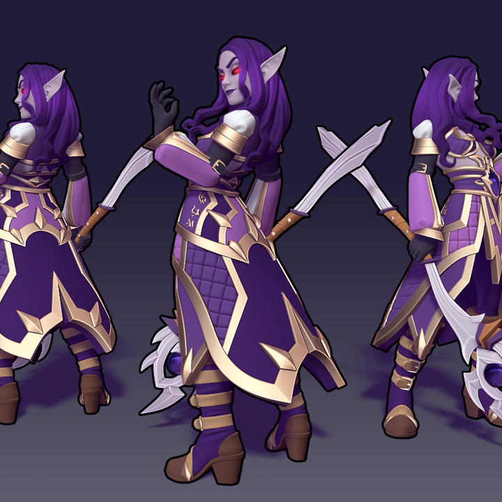 Twin Goddess Miniatures - Vaati, the Elven Void-Warlock - 2025 February