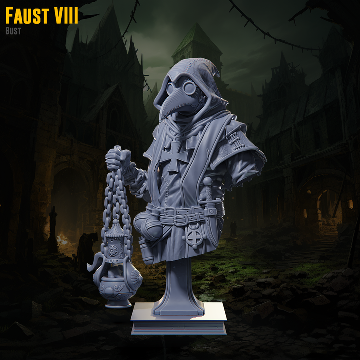 Claymore Miniatures - Faust VIII, Plague Doctor Bust - Death by Plague 2025 May