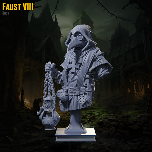 Claymore Miniatures - Faust VIII, Plague Doctor Bust - Death by Plague 2025 May