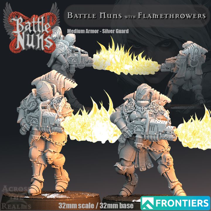Across The Realms - Battle Nuns with Flamethrowers, Adepta Sororitas - Warhammer 40K
