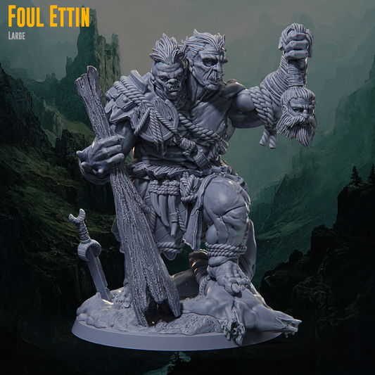 Claymore Miniatures - Foul Ettin (Large) - The Blackspire Peak 2025 August