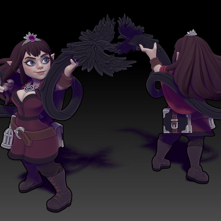 Twin Goddess Miniatures - Hadrey, the Halfling Warlock - 2025 February