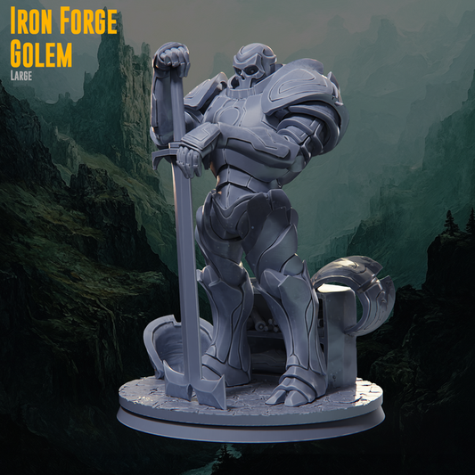 Claymore Miniatures - Iron Golem Forge Guardian (Large) - The Blackspire Peak 2025 August