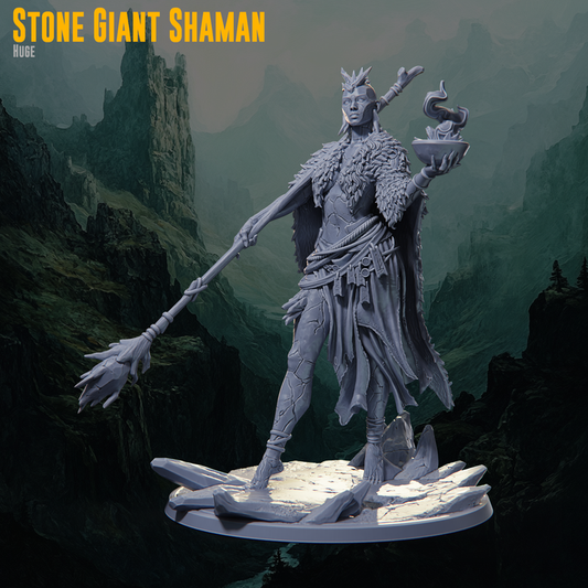 Claymore Miniatures - Stone Giant Shaman (Huge) - The Blackspire Peak 2025 August