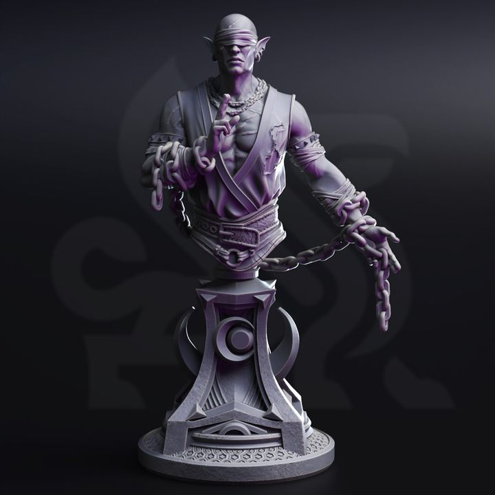 DM Stash - Uxas the Reborn, Drow Lunar Monk (Bust) - Drow from Beyond 2025 August