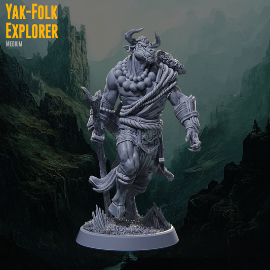 Claymore Miniatures - Yak Folk Explorer - The Blackspire Peak 2025 August