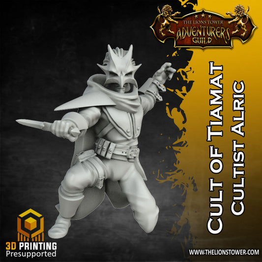 Lion Tower Miniatures - Alric,  Dragon Cultist of Tiamat