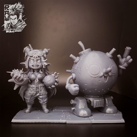 Ronin Arts - Chibi Goblin, Fuze and her Bombbot Mr. Biggy - Team Bobettes 2025 April 35mm