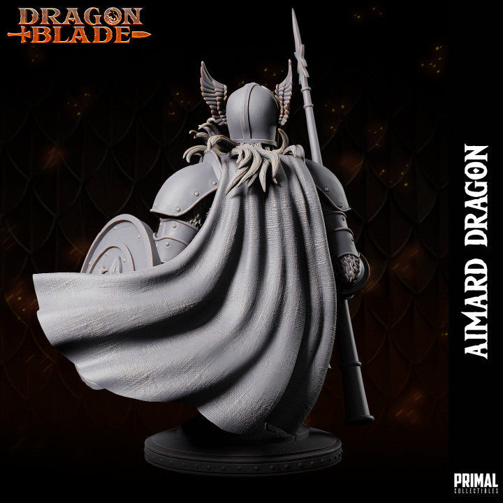 Primal Collectibles - Aimard Dragon, Human Fighter Bust - Dragonblade 2024 January