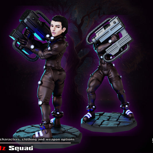Gaz Minis - Male Big Gun Pose, Gantz Squad