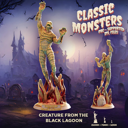 Heroes & Beasts Miniatures - Creature From The Black Lagoon - Classic Monsters