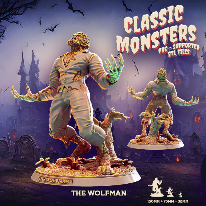Heroes & Beasts Miniatures - The Wolfman - Classic Monsters