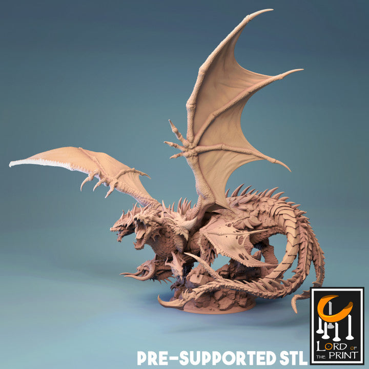 Rescale Miniatures (Lord of the Print) - Tiamat the Five Head Dragon 35cm H37cm W32cm