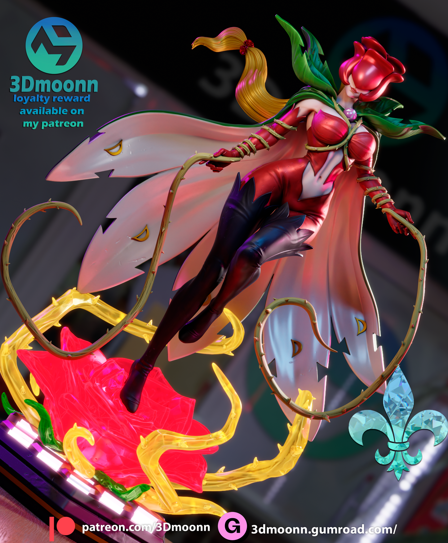 3D.Moonn - Rosemon, DIgimon - Loyalty Reward