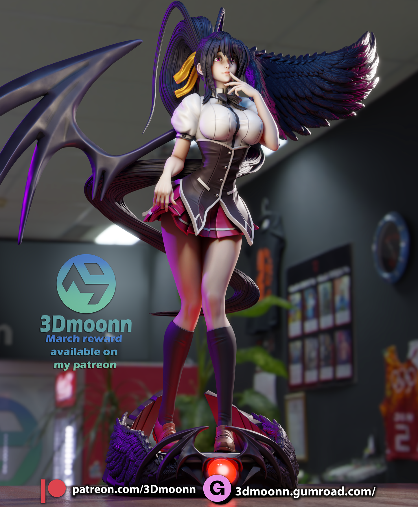 3D Moonn - Akeno Himejima, High School 30cm