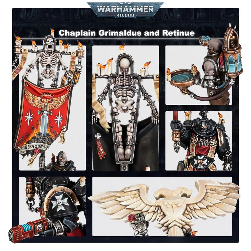 Games Workshop - Chaplain Grimaldus & Retinue, Black Templars - Warhammer40K