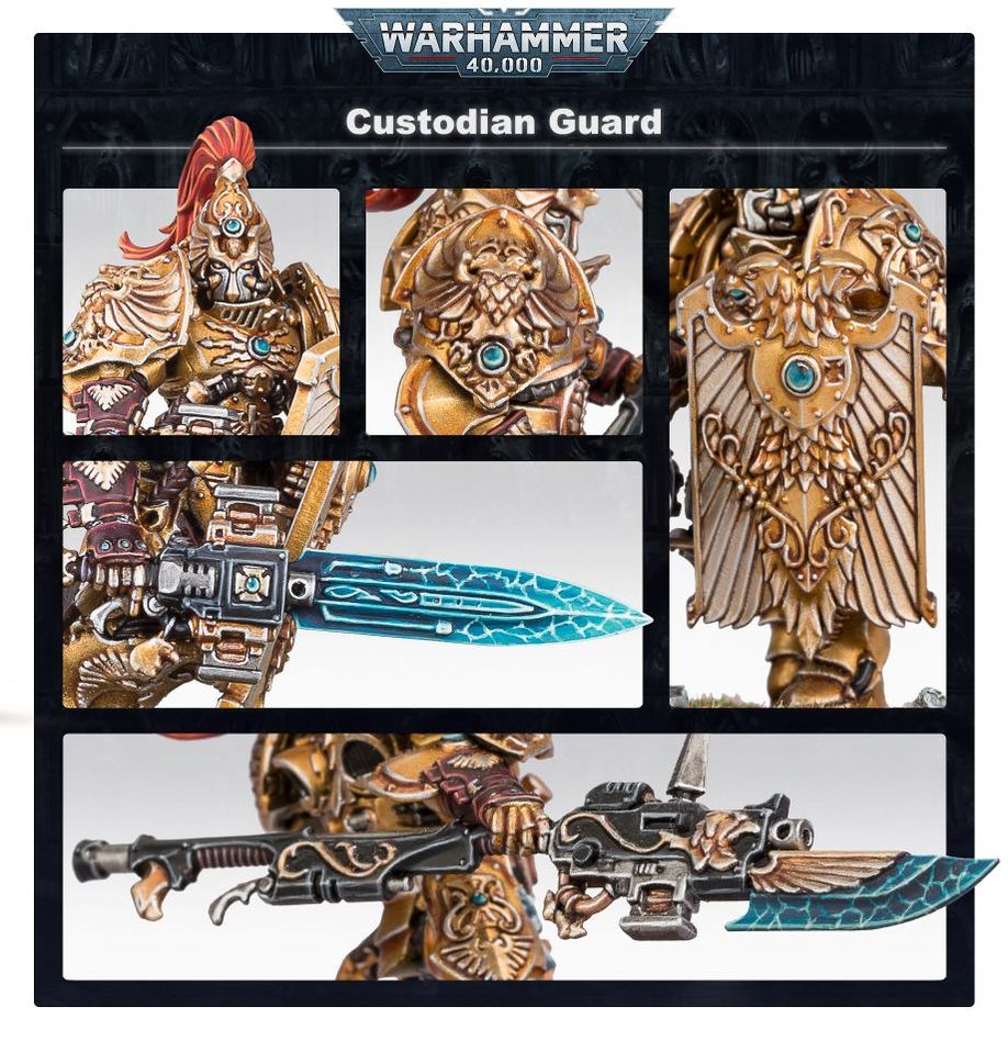 Games Workshop - Custodian Guard Squad, Adeptus Custodes - Warhammer 40K