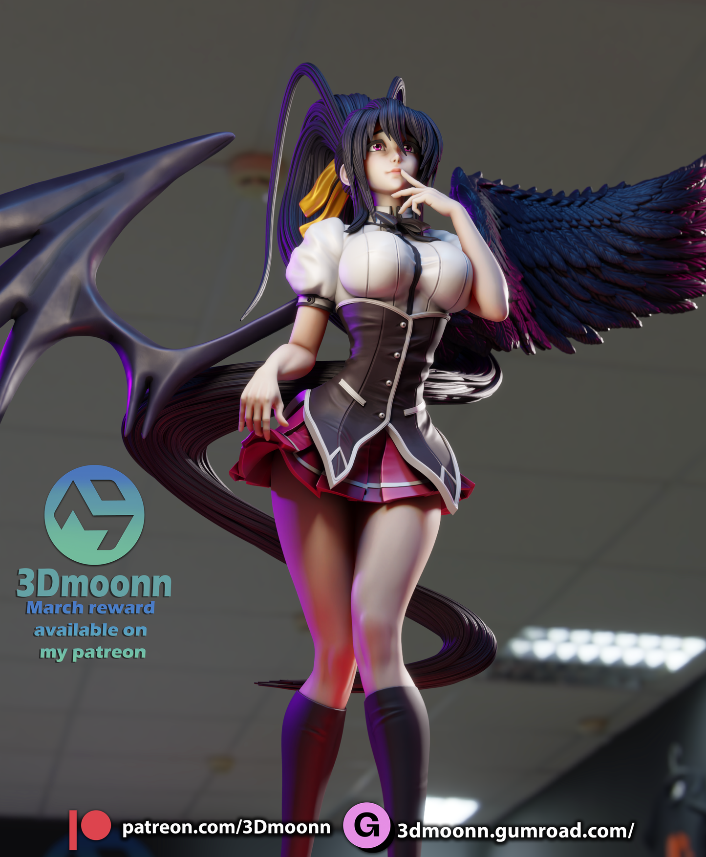 3D Moonn - Akeno Himejima, High School 30cm