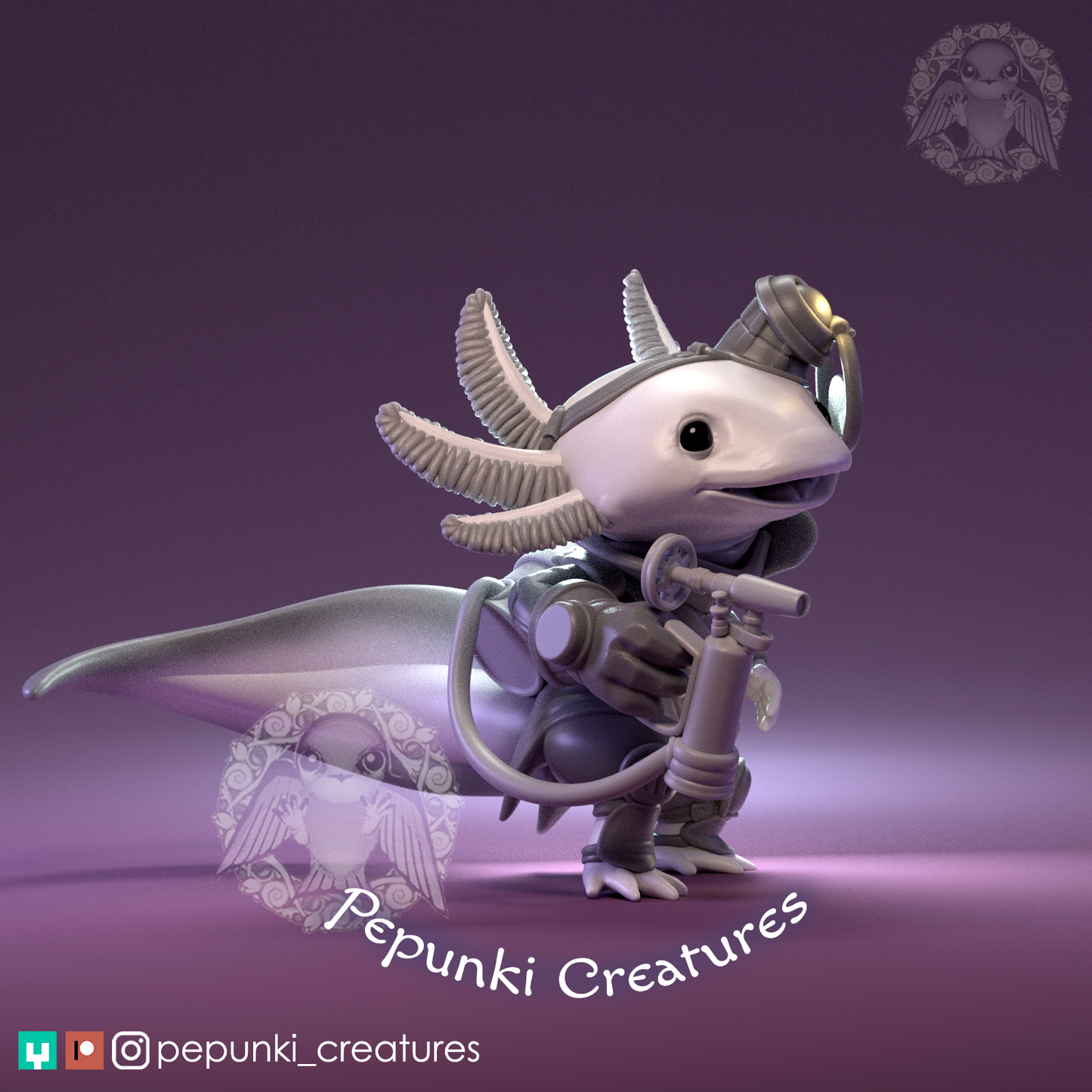 Pepunki Creatures - Axolotl Mech - 2025 July