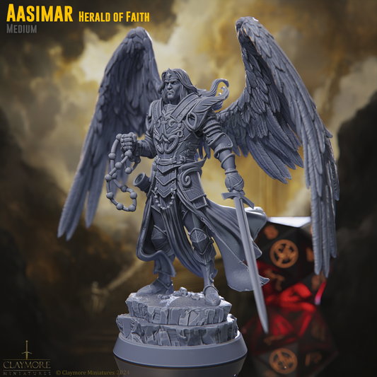 Claymore Miniatures - Aasimar, Herald of Faith - Tales of Souls 2024 December