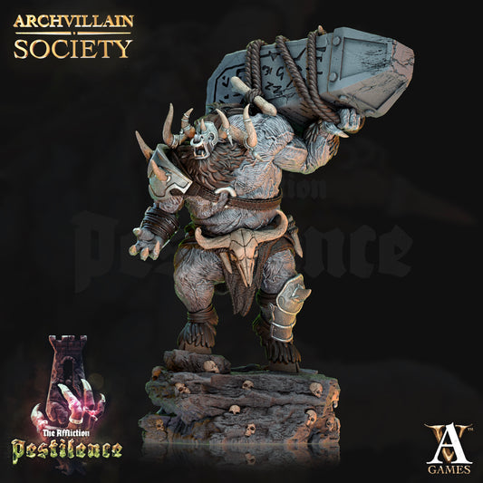 Archvillain Games - Theron the Vicious Minotaur Barbarian Archvillain Society Vol. 23 The Affliction - Pestilence 2023 May 70mm