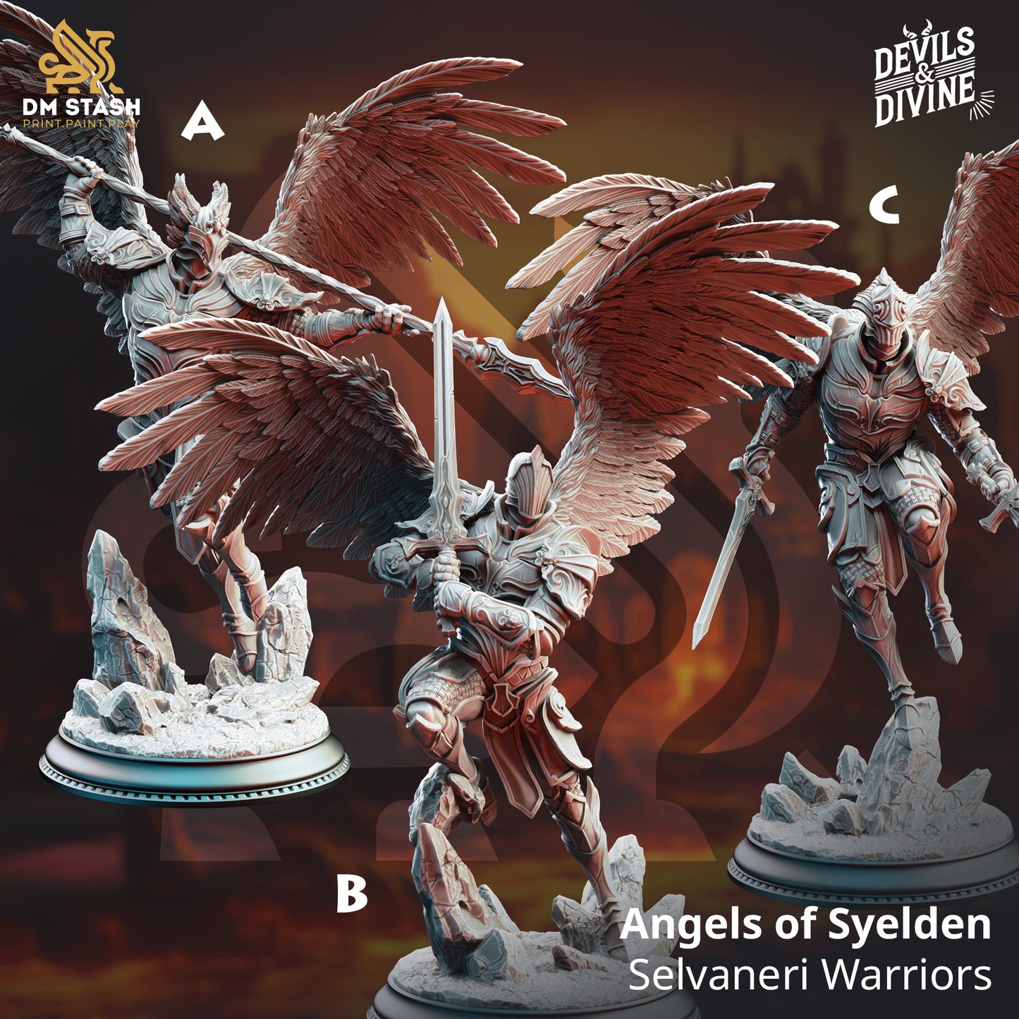 DM Stash -  Angels of Syelden, Selvaneri Warriors - Devils and Divine 2025 January