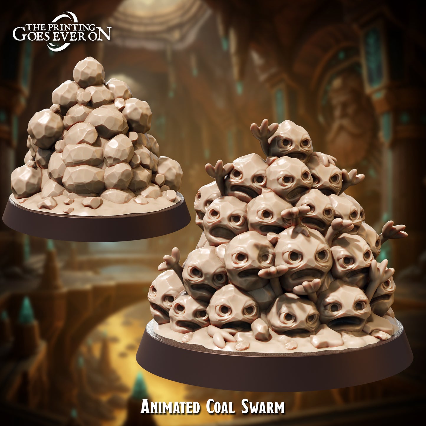 The Printing Goes Ever On - Animated Coal Swarm - Spiders of the Forge 2025 November