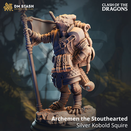 DM Stash - Archemen the Stouthearted, Silver Kobold Squire - Clash of Dragons 2025 June