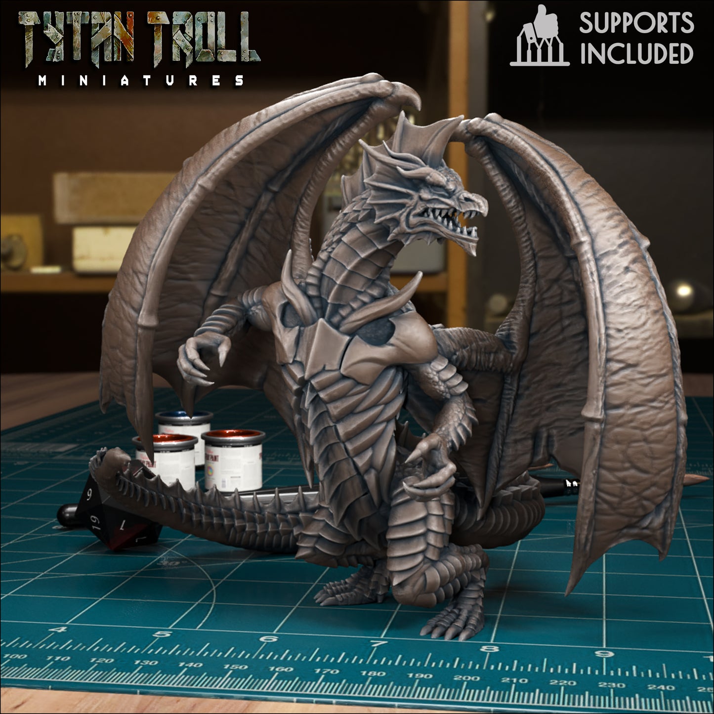 Tytan Troll - Silver Dragon Argynvost, (Huge) The Curse of Stradh - 2024 January