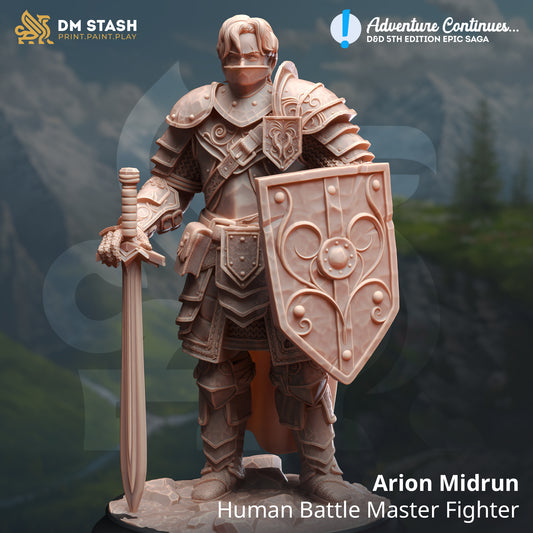 DM Stash - Arion Midrun, Human Battle Master Fighter - Adventures Continues 2024 May