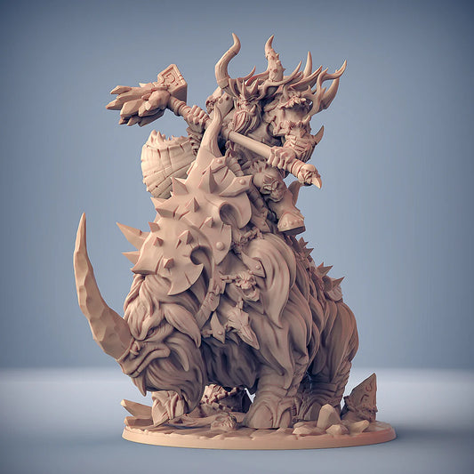 Artisan Guild - Armored Frosthorn With Rider - Frostmetal Clan Orcs 2021 January