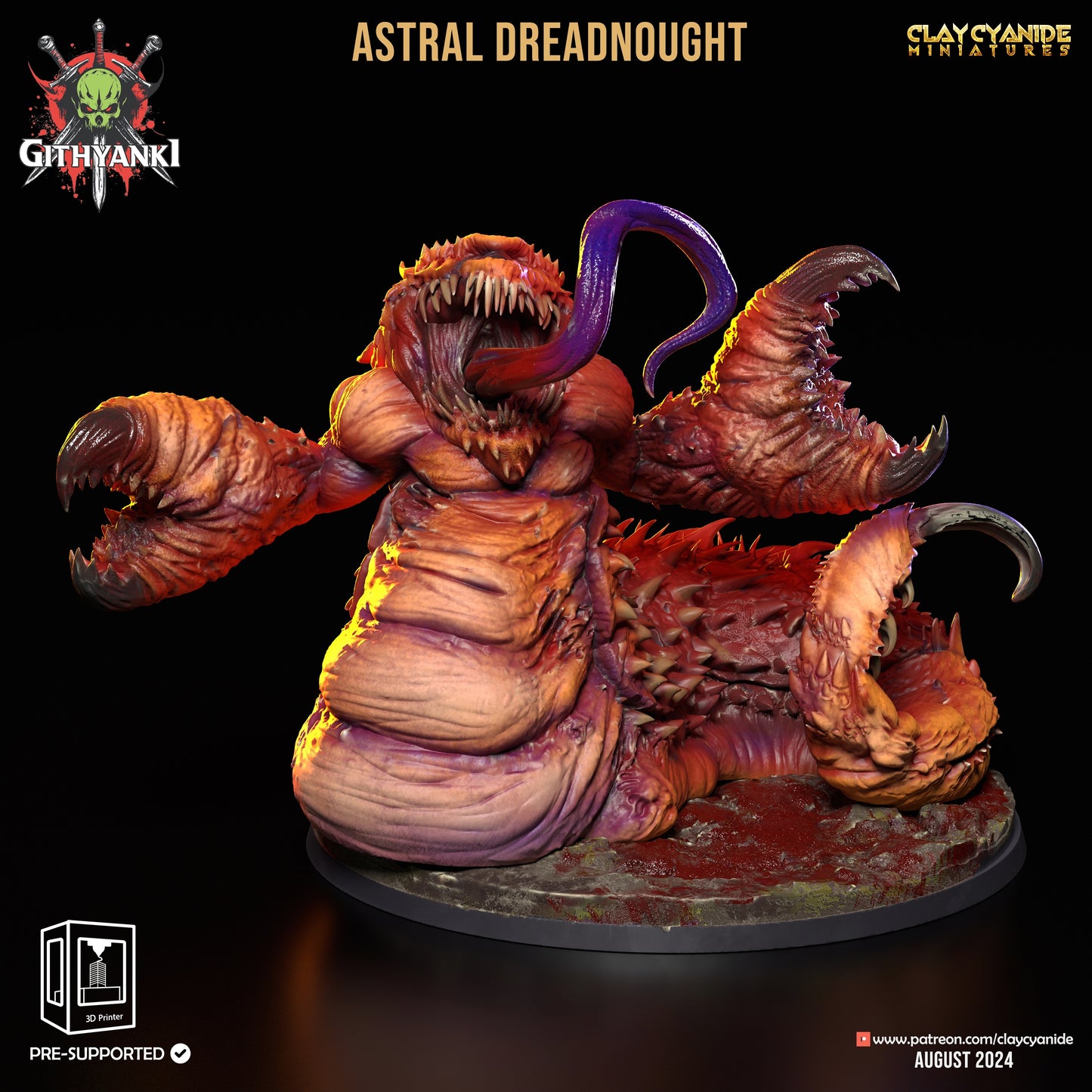 Clay Cyanide - Astral Dreadnought (Huge) - Githyanki 2024 August