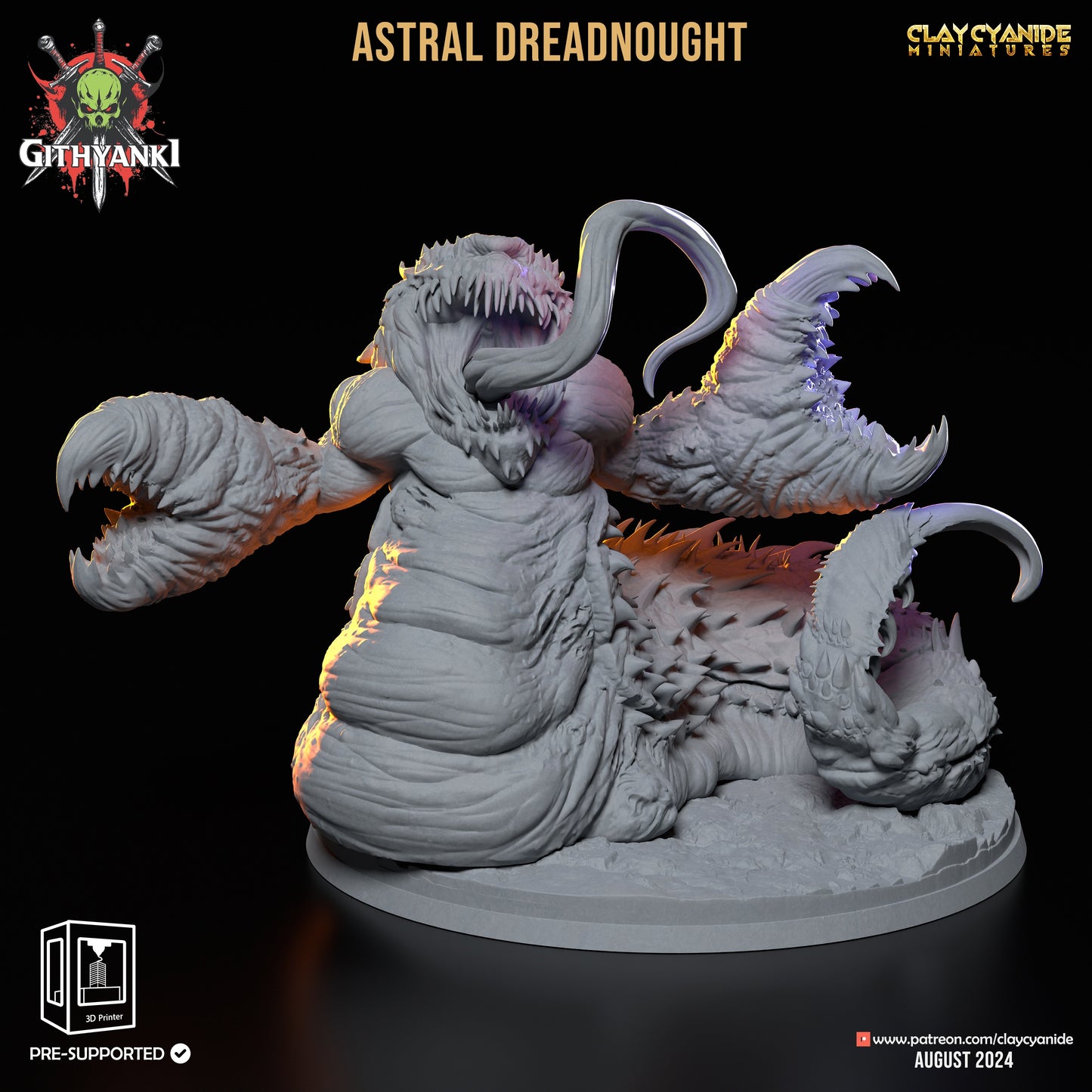 Clay Cyanide - Astral Dreadnought (Huge) - Githyanki 2024 August