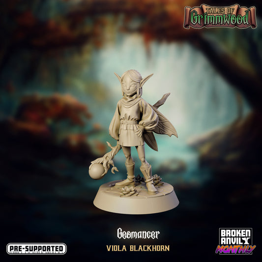 Broken Anvil - Viola Blackhorn, Fey Geomancer - Tales of Grimwood 2021 August