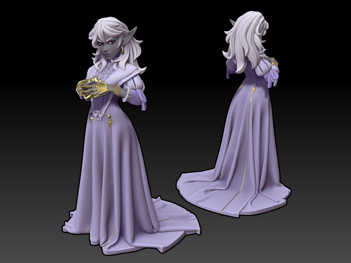 Twin Goddess Miniatures - Felynril Drow Noble 2024 September Release 35mm