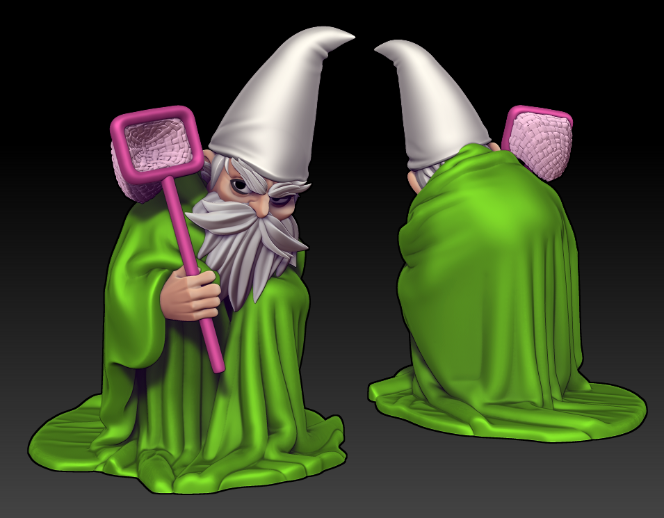 Twin Goddess Miniatures - Tiny Green Mall Wizard - Reforged July 2024