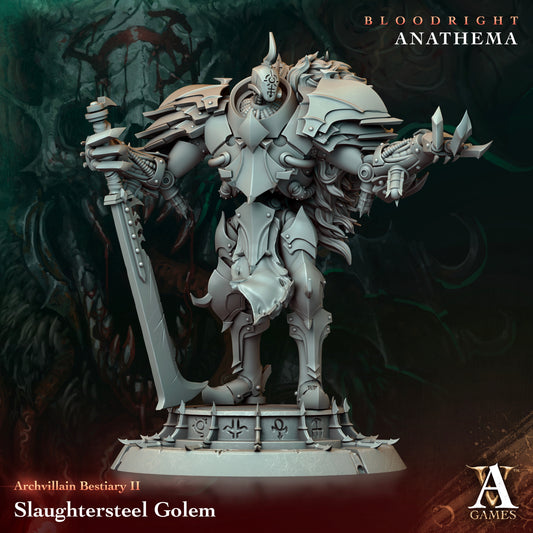 Archvillain Games - Slaughtersteel Golem Archvillain Bestiary Vol. 2 Bloodright - Anathema 2023 october